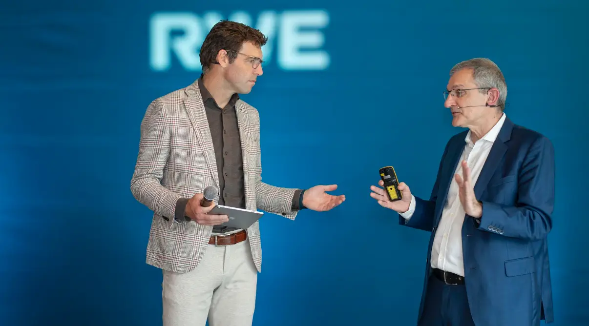 RWE Energy Talks met podium en LED scherm